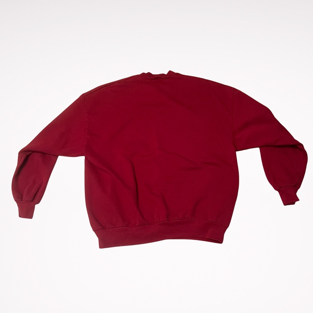 Vintage 90s Jerzees blank crewneck sweatshirt in red men's - Picture 4 of 4